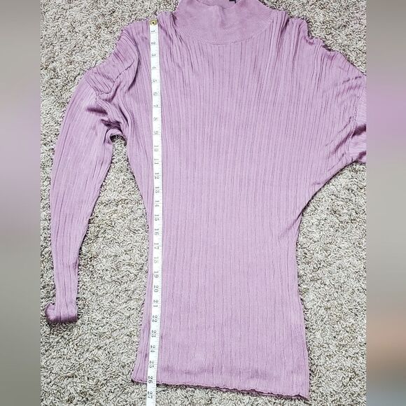 Zara Purple Ribbed Tunic Top - Picture 4 of 7